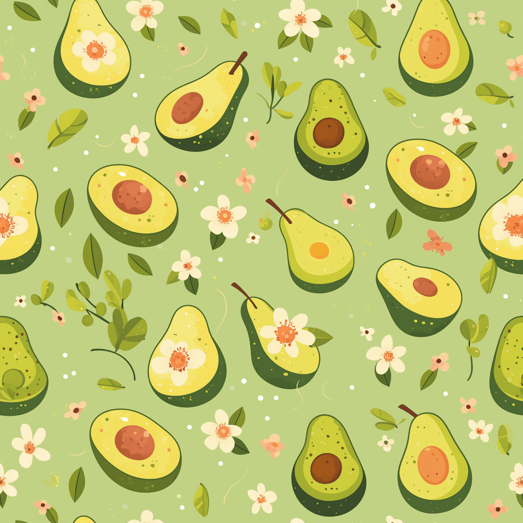 Avocado Starlight original repeating artwork