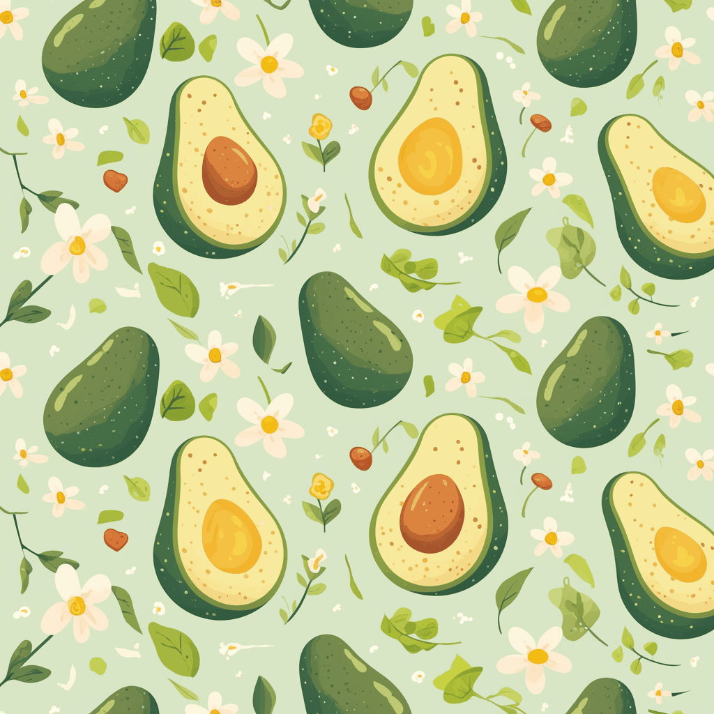 Avocado original repeating artwork