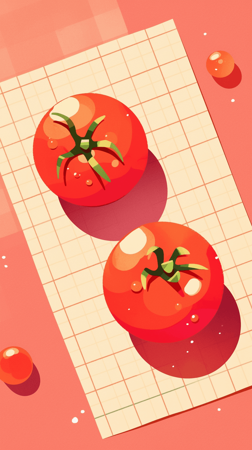 Tomato Spin original repeating artwork