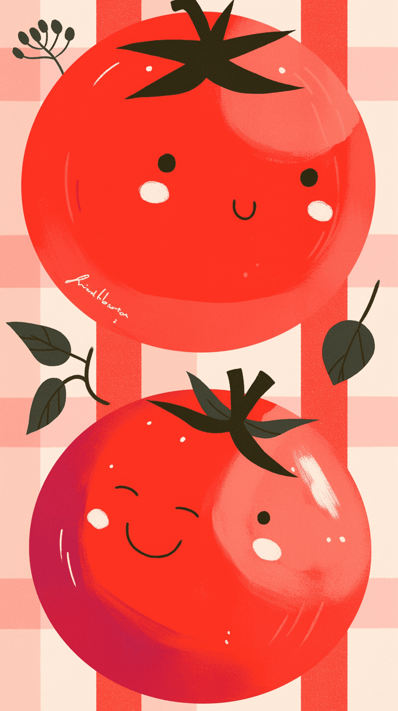 Tomato Dash original repeating artwork