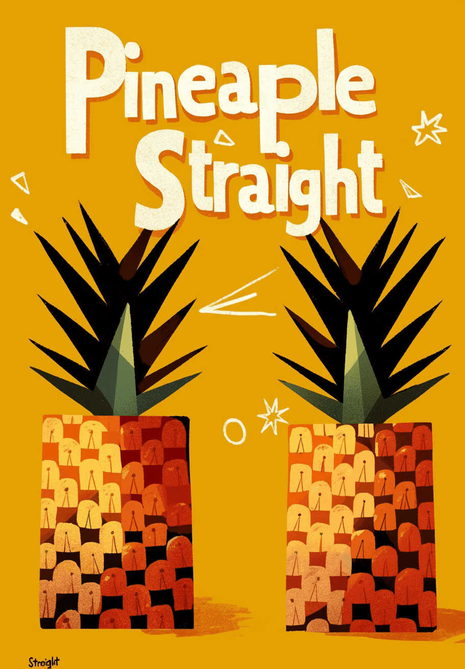 Pineapple Slide original repeating artwork
