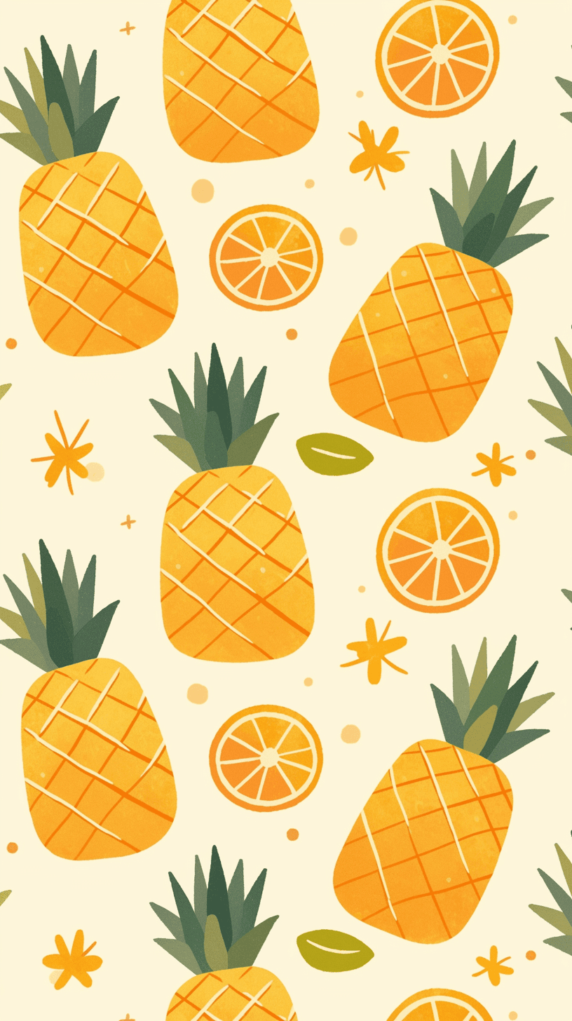 Pineapple Flare original repeating artwork