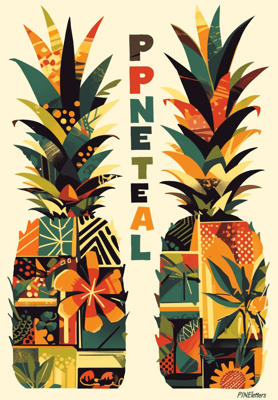 Pineapple Tune original repeating artwork