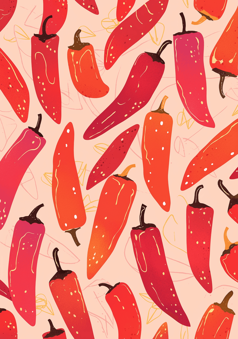 Chili Club original repeating artwork