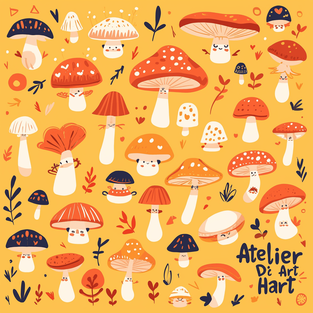 Mushroom Jam original repeating artwork