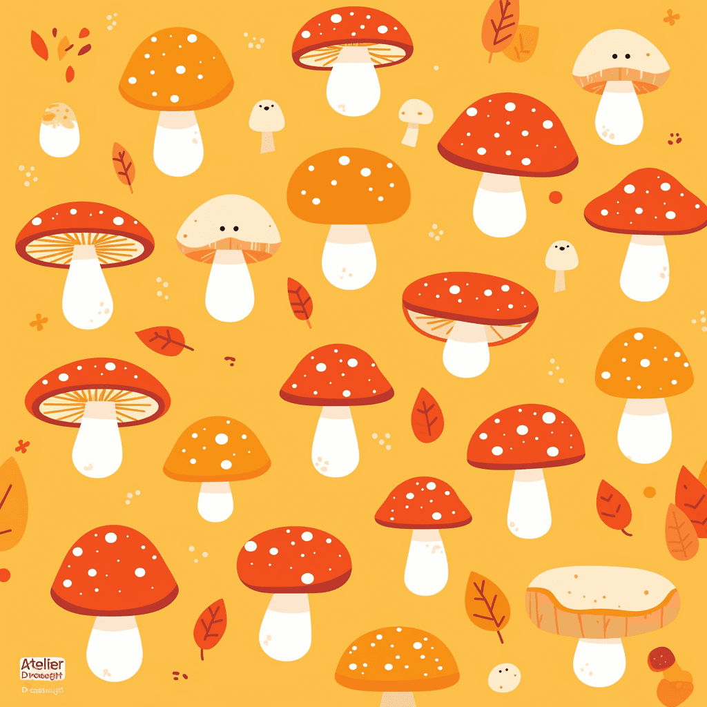 Mushroom Tune original repeating artwork