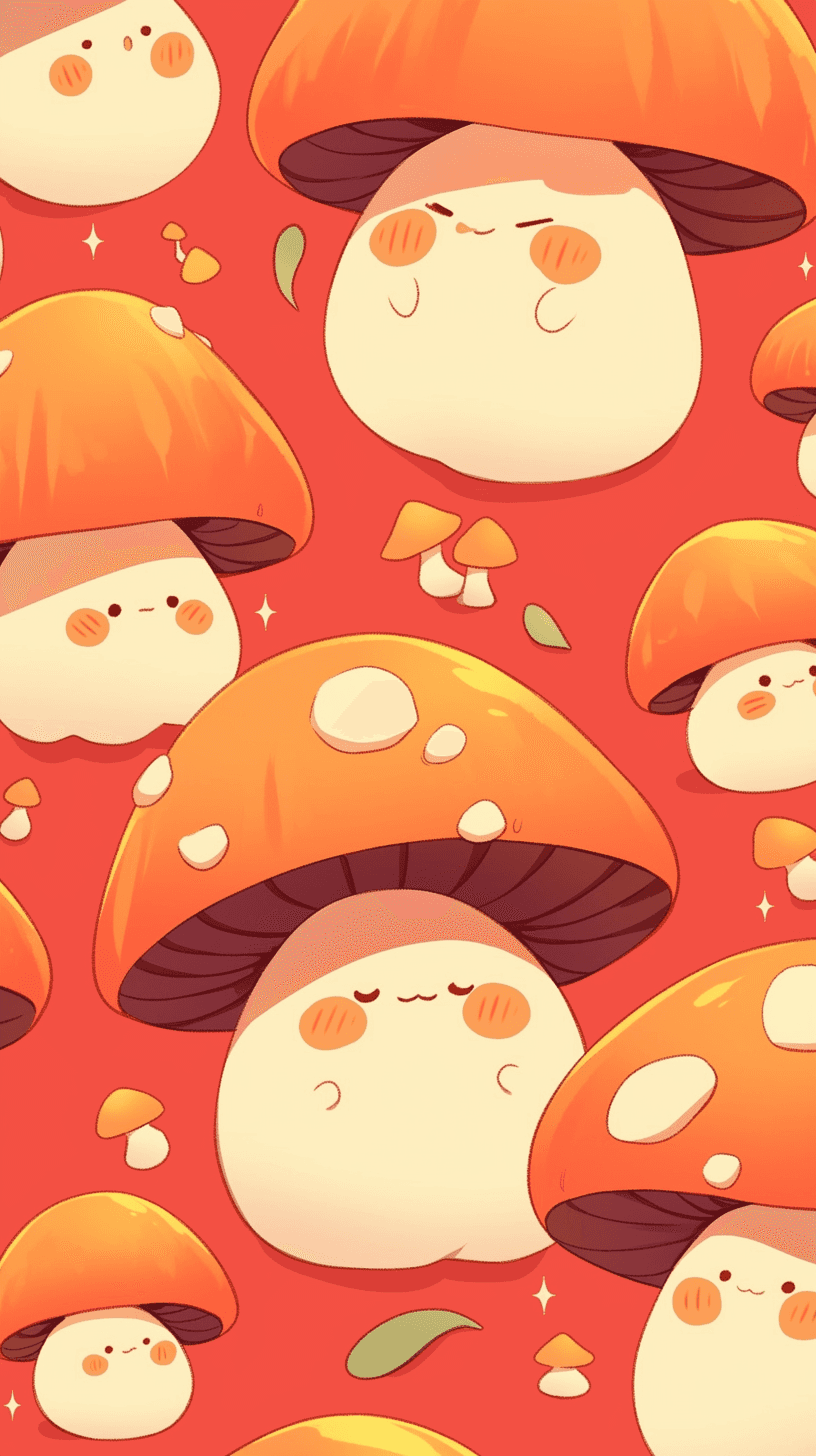 Mushroom Tribe original repeating artwork