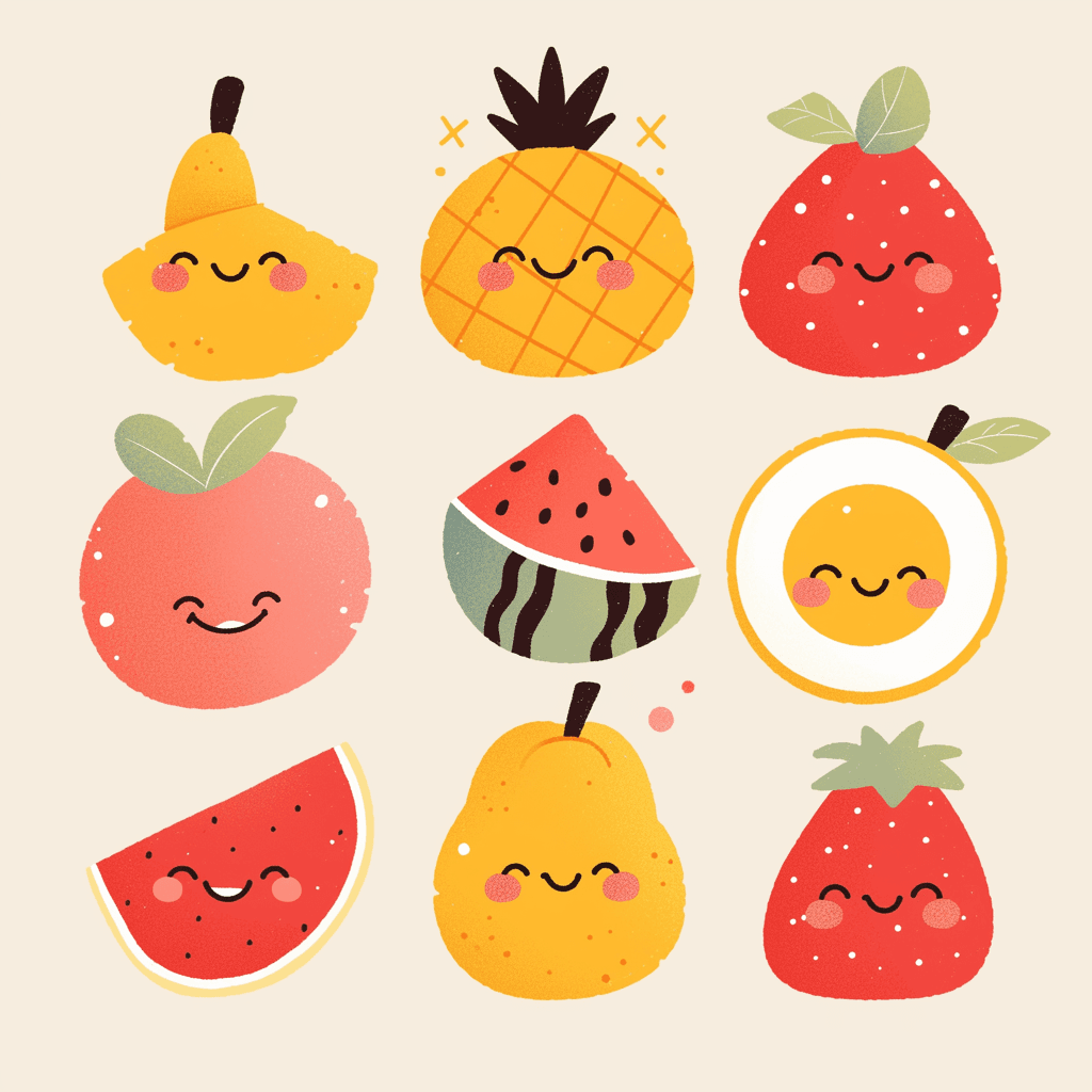Fruit Label original repeating artwork