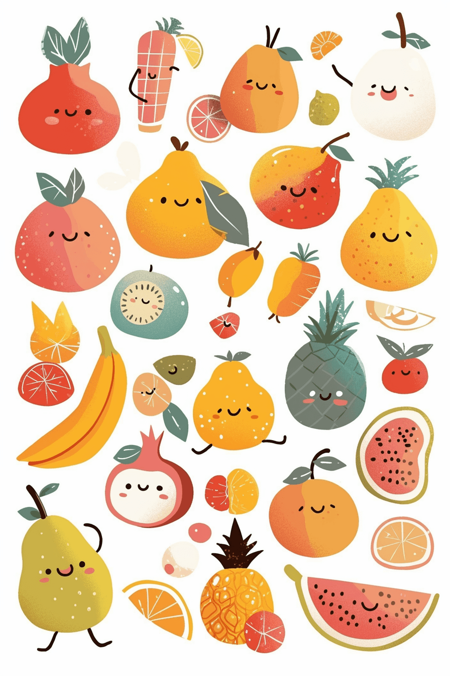Fruit Rhythm original repeating artwork