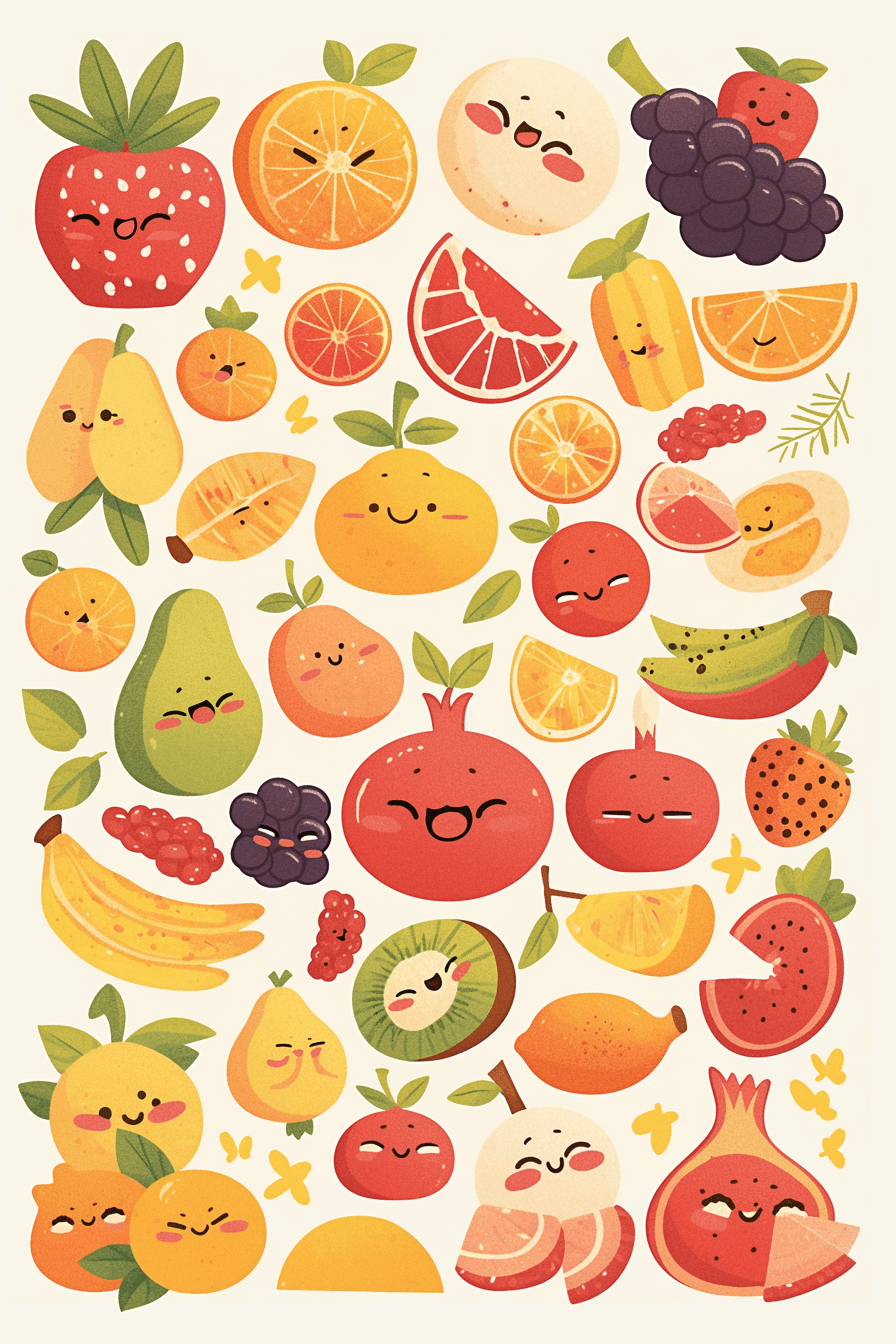 Fruit 151 original repeating artwork