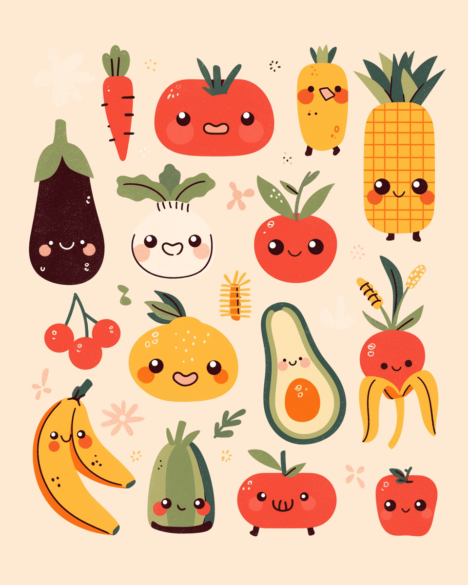 Fruit Beats original repeating artwork