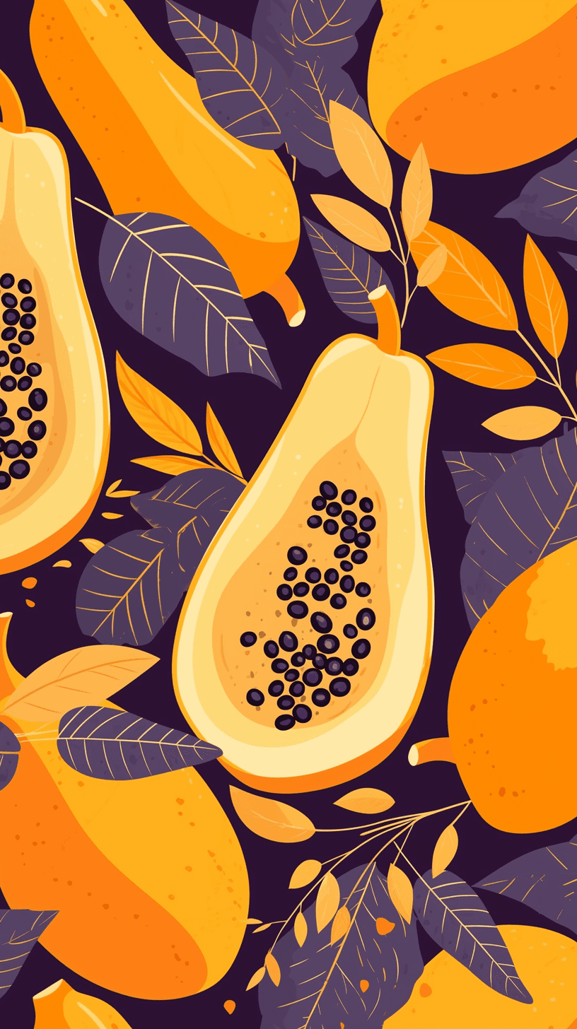 Papaya Squad original repeating artwork