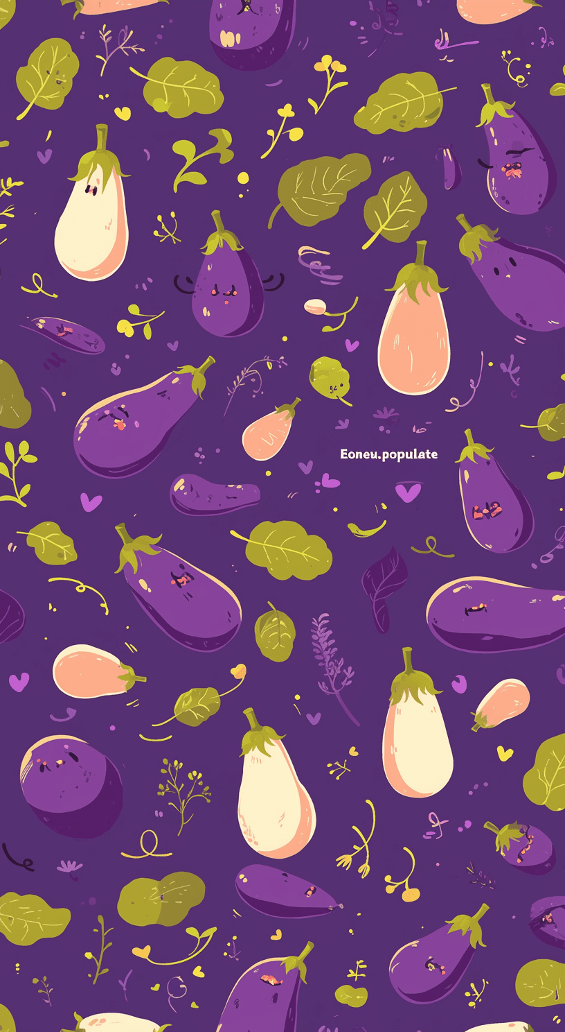 Eggplant original repeating artwork