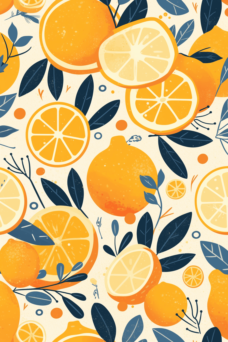 Orange Spin original repeating artwork