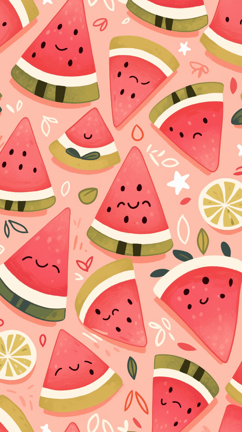 Watermelon Zoom original repeating artwork