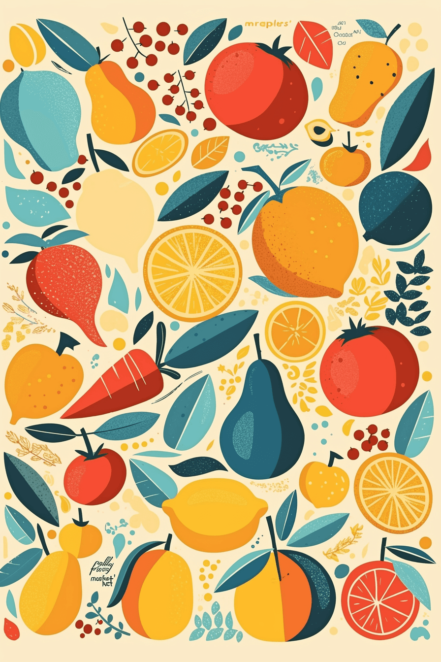 Fruit Sprint original repeating artwork