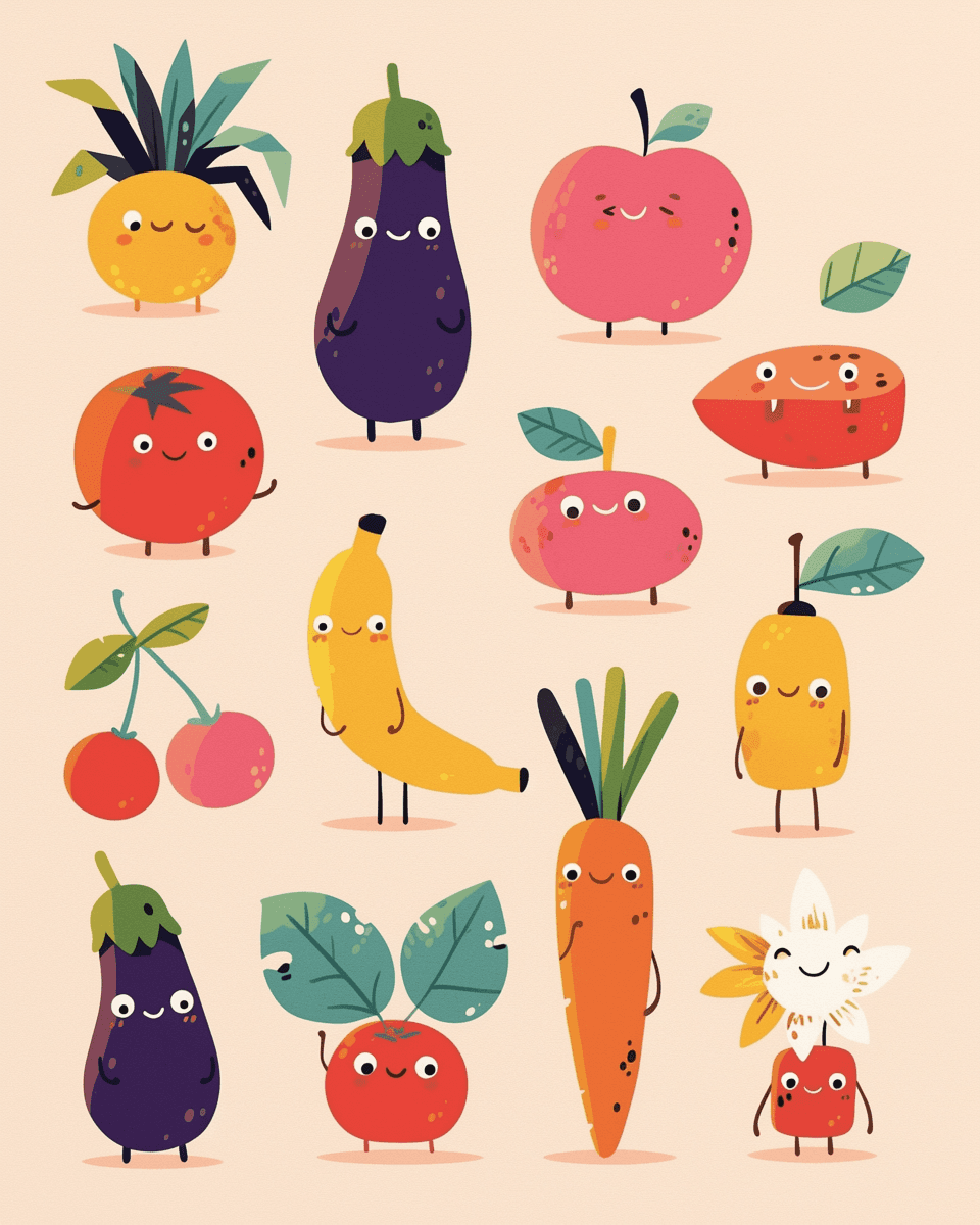 Fruit Harbor original repeating artwork