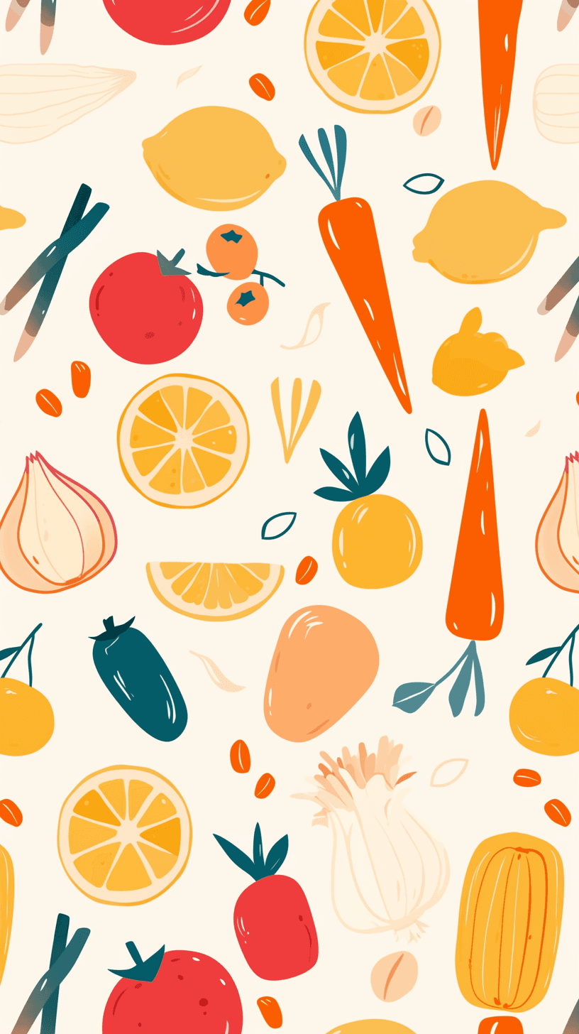 Fruit Seek original repeating artwork