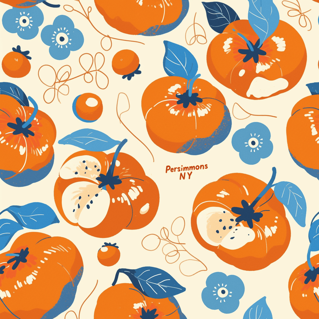 Persimmon Club original repeating artwork