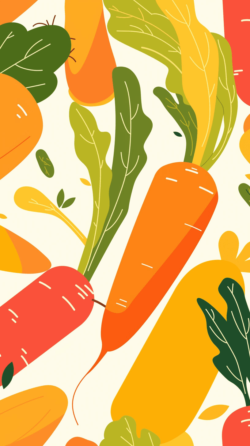 Carrot Sunrise original repeating artwork