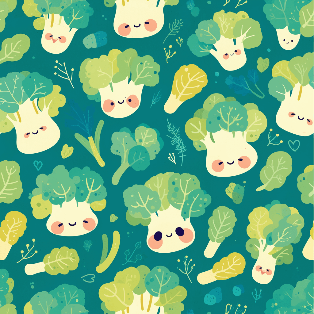 Veggies Tune original repeating artwork