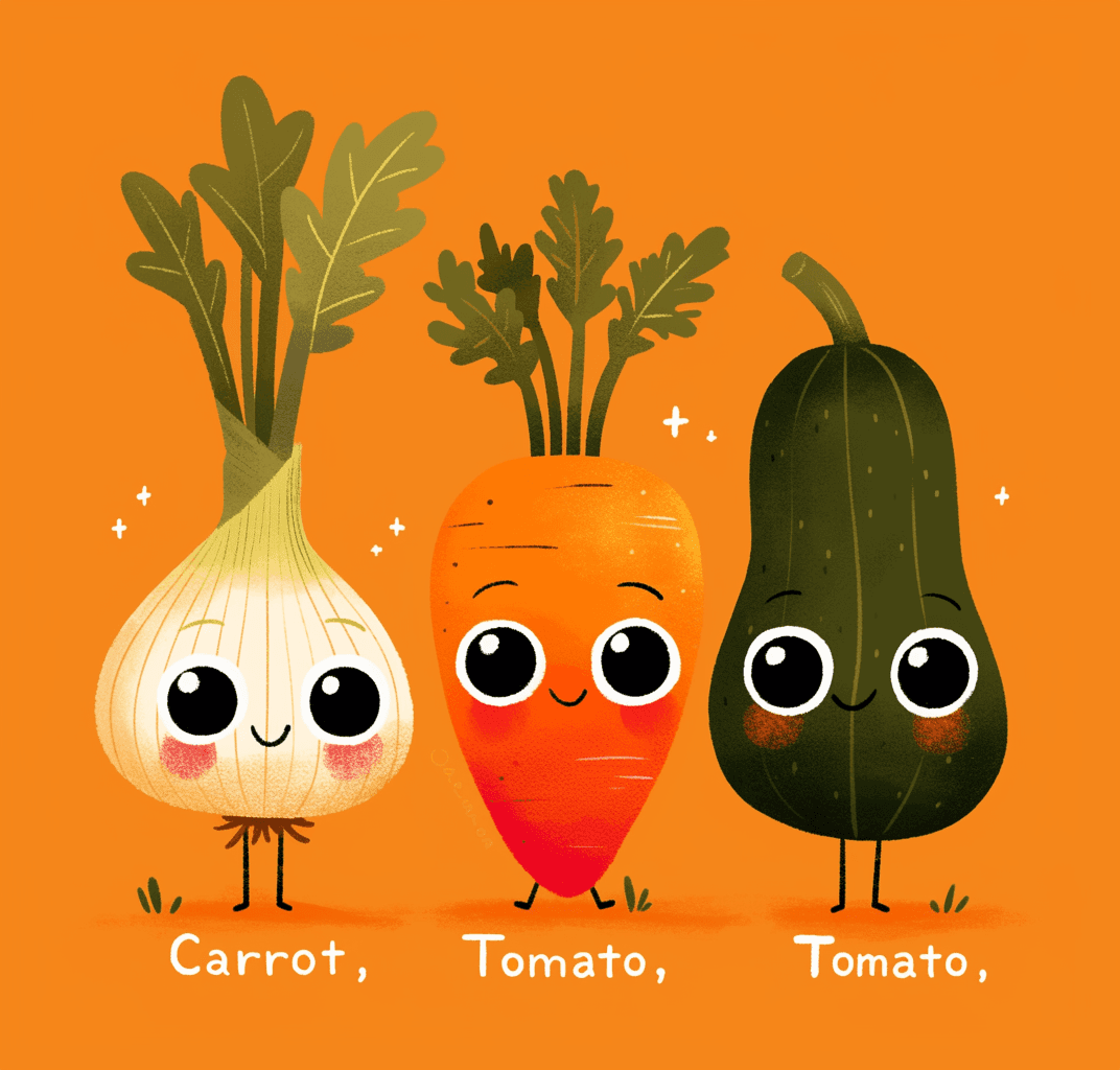 Veggies Zoom original repeating artwork