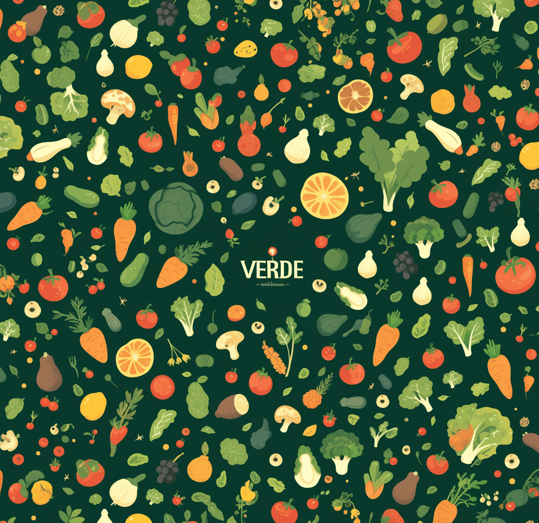 Veggies Moonlit original repeating artwork