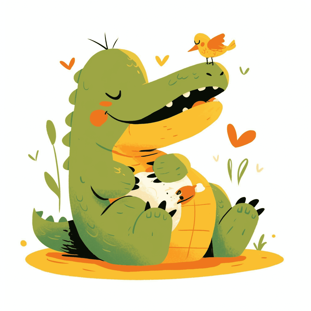 Cartoon Dinosaur original repeating artwork