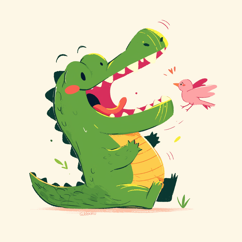 Cartoon Dinosaur Squad original repeating artwork