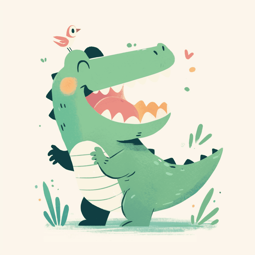 Cartoon Dinosaur Tribe original repeating artwork