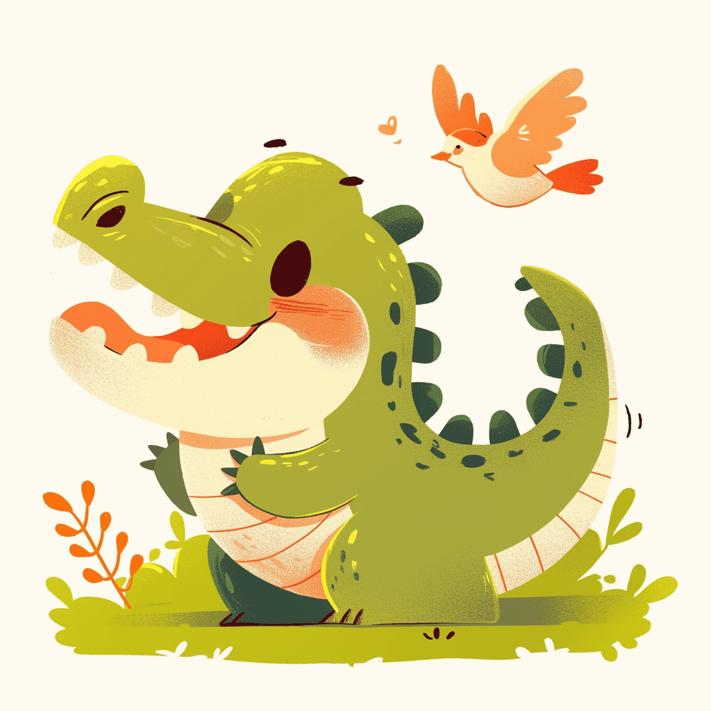 Cartoon Dinosaur Crew original repeating artwork