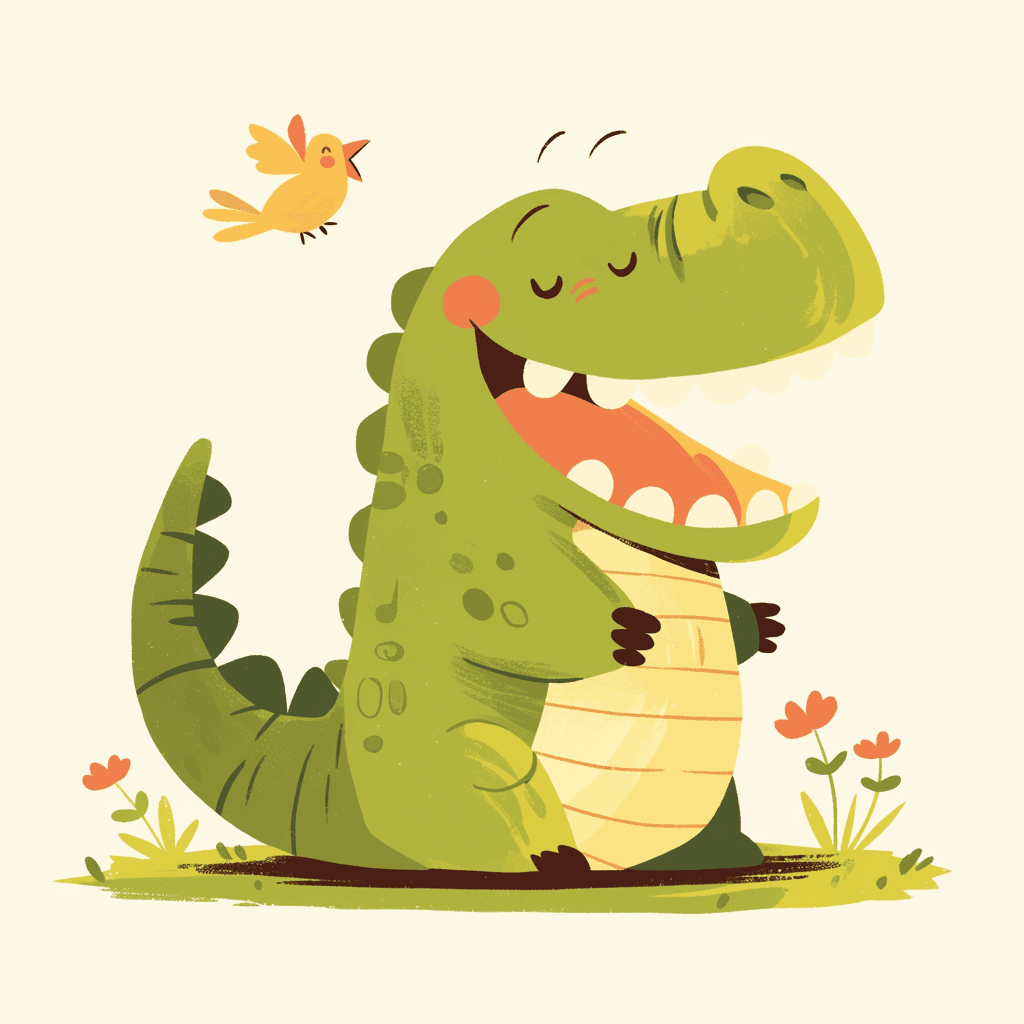 Cartoon Dinosaur Party original repeating artwork