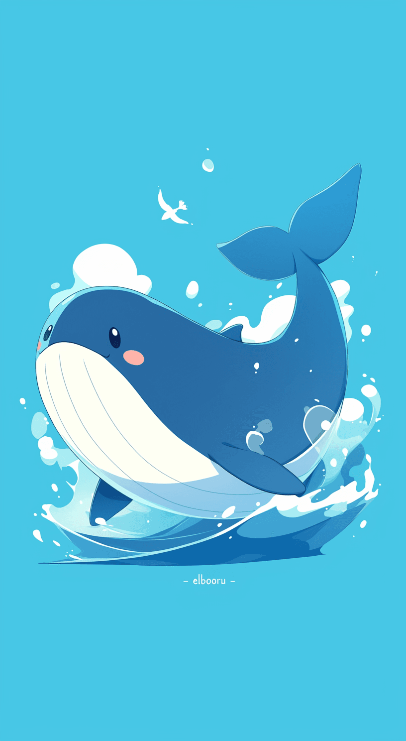 Dolphin Picnic original repeating artwork