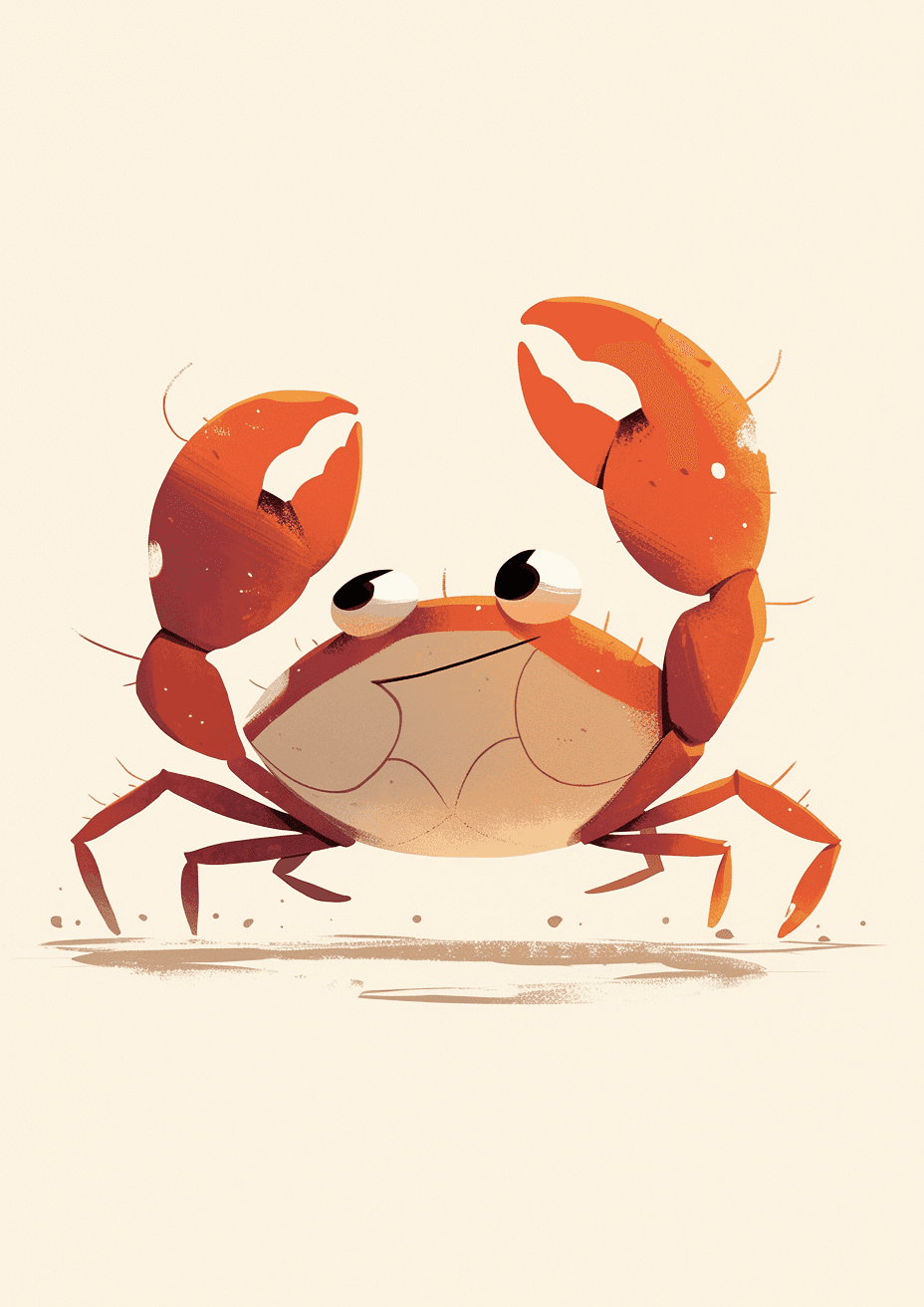 Crab Party original repeating artwork