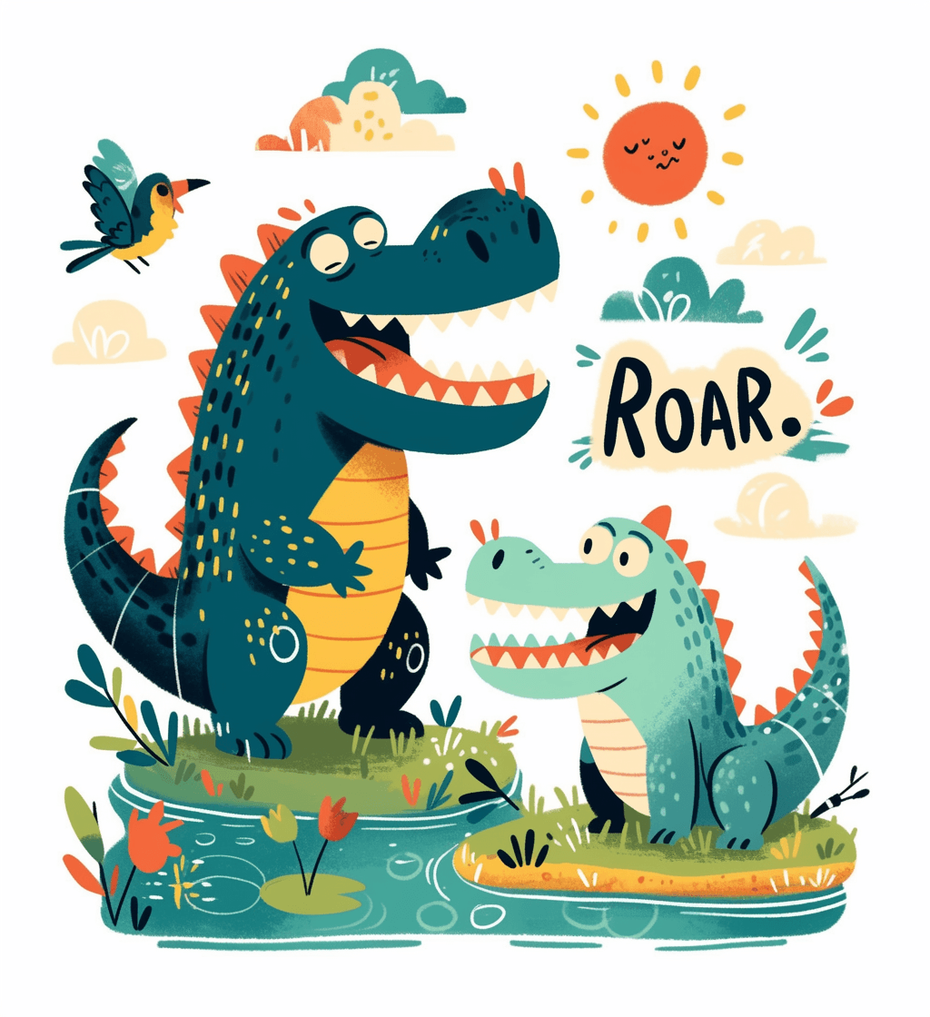 Dinosaur Silver original repeating artwork