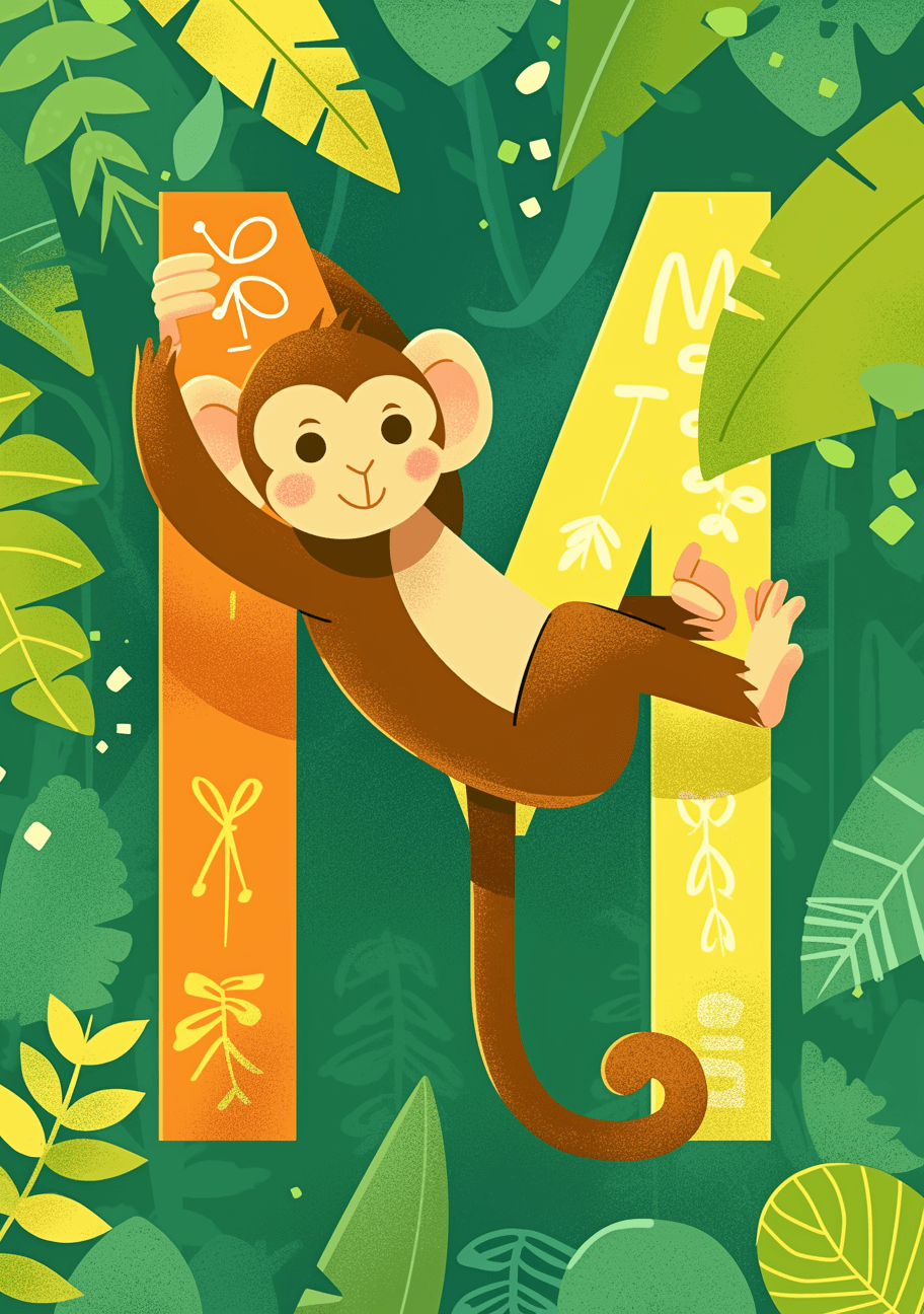 Monkey Go original repeating artwork