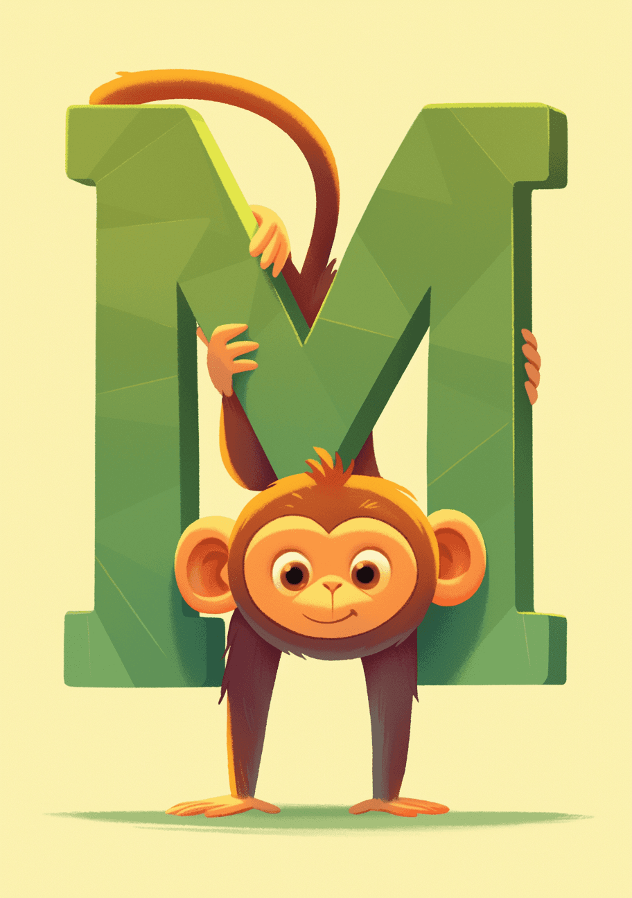 Monkey Slide original repeating artwork
