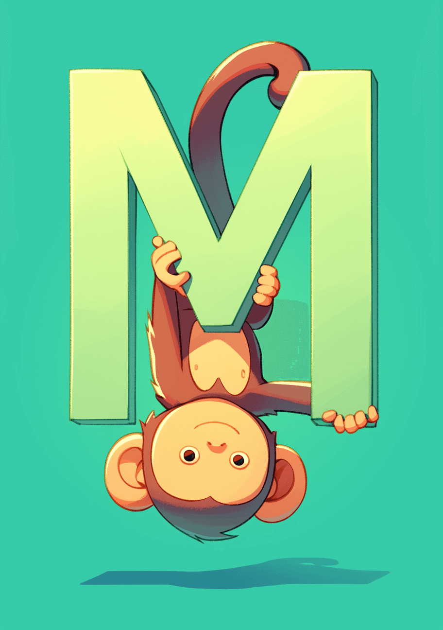 Monkey Sprint original repeating artwork