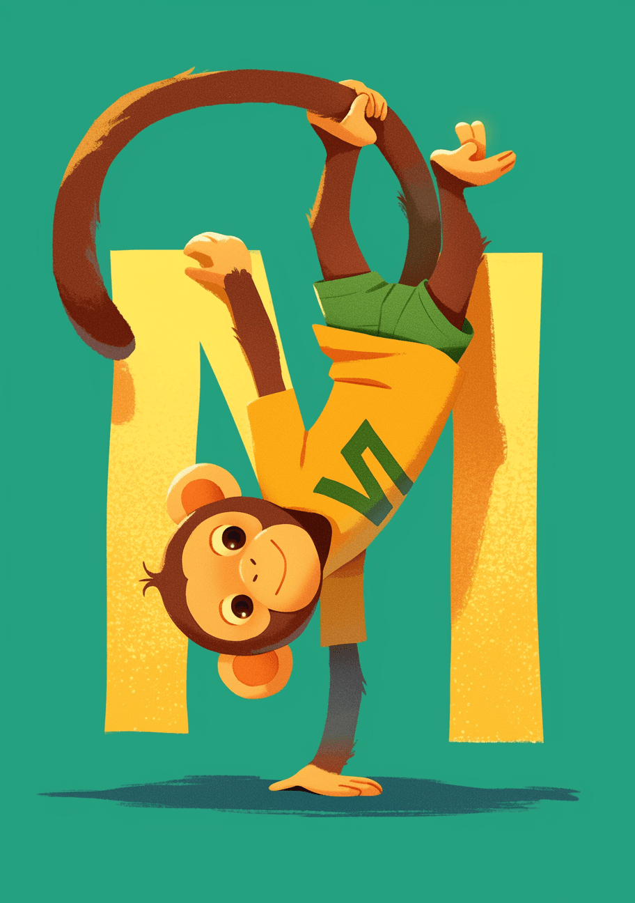 Monkey Rush original repeating artwork