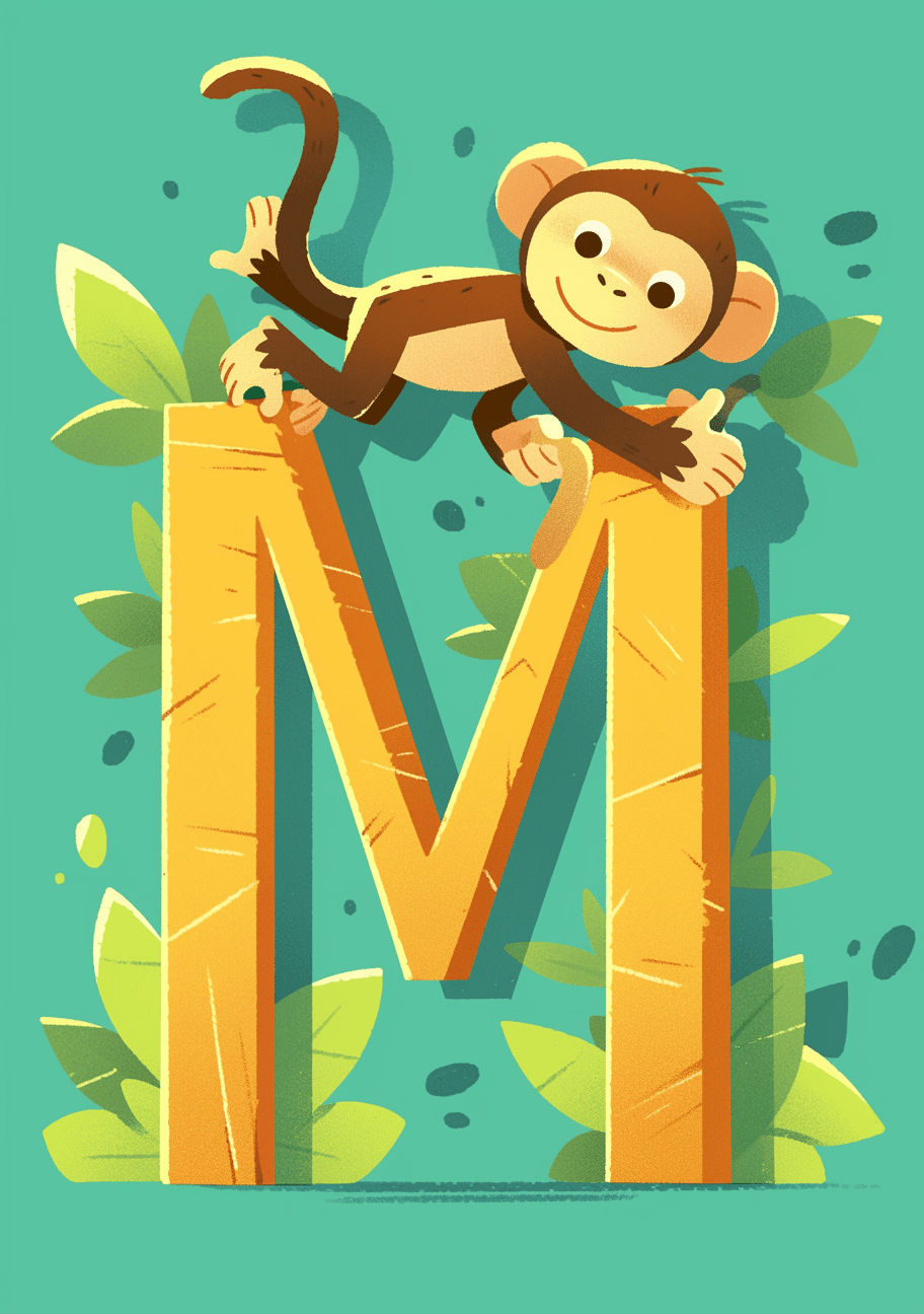 Monkey Moonlit original repeating artwork
