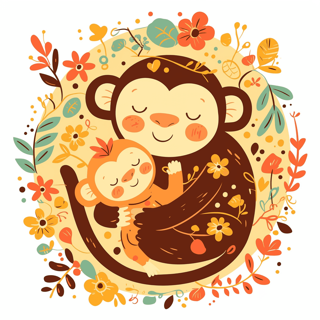 Monkey Gleam original repeating artwork