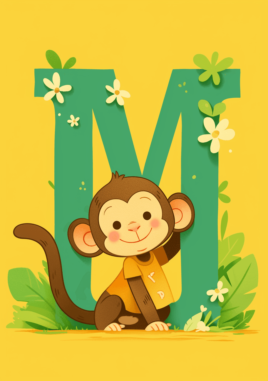 Monkey Bounce original repeating artwork