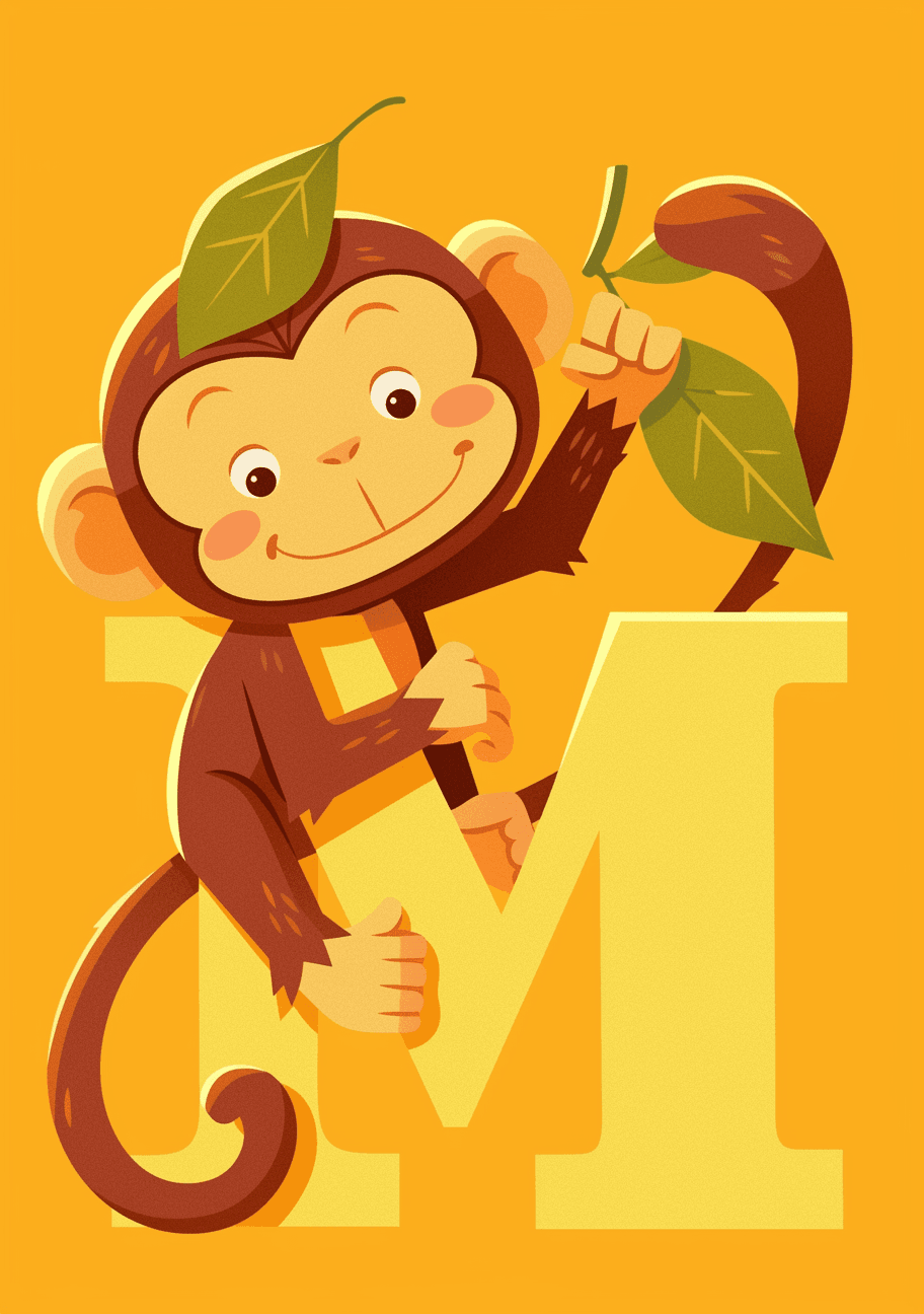Monkey Dusk original repeating artwork