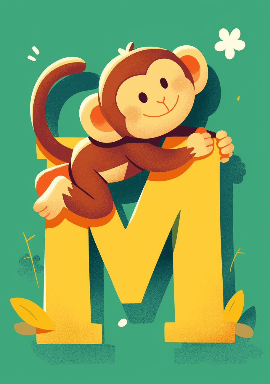 Monkey Bold original repeating artwork