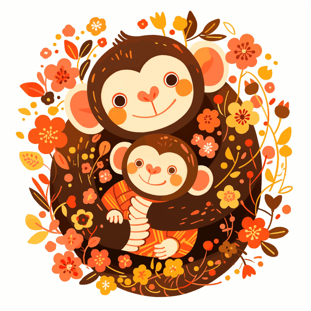 Monkey Zoom original repeating artwork