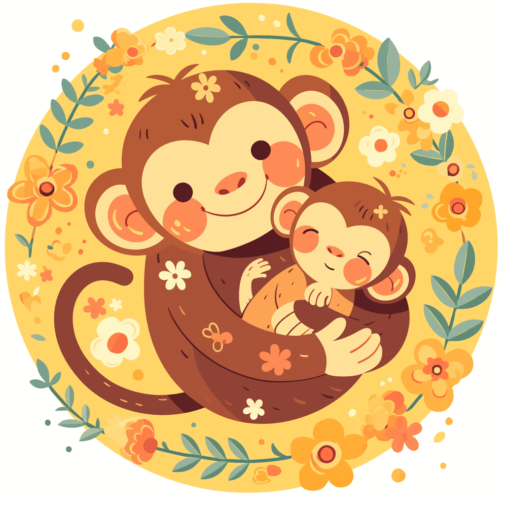 Monkey Zip original repeating artwork