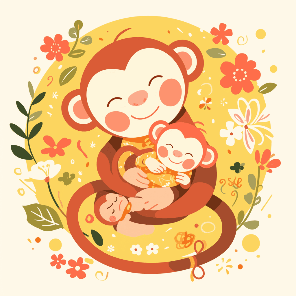 Monkey Twilight original repeating artwork
