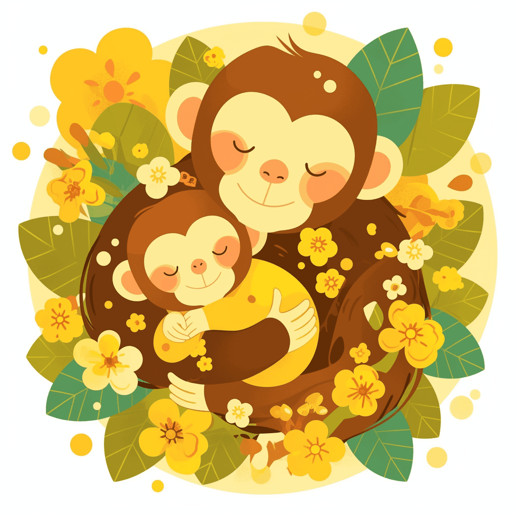 Monkey Seek original repeating artwork