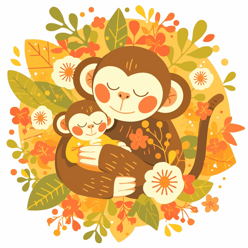 Monkey Grow original repeating artwork