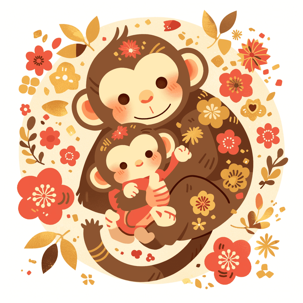 Monkey Golden original repeating artwork